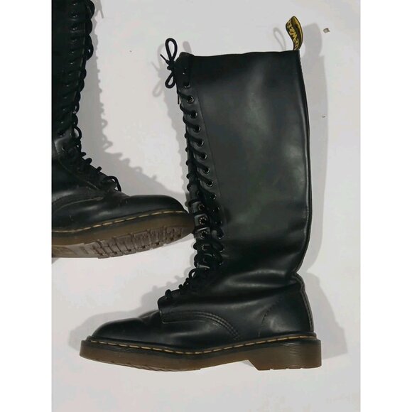 Doc Martens 20 Eye Lace Up Knee High Boots - Picture 6 of 16